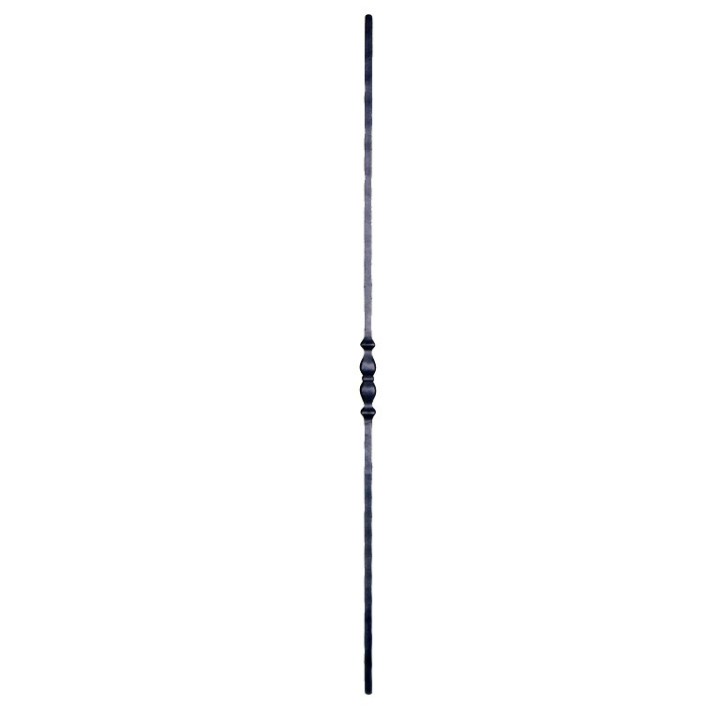Balustre grenaillé martelé 4 faces haut. 1100mm 14x14mm motif 100