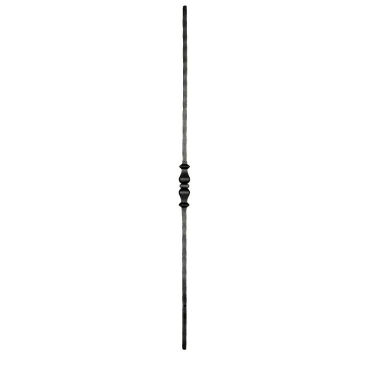 Balustre grenaillé martelé 4 faces haut. 1100mm 14x14mm motif 120