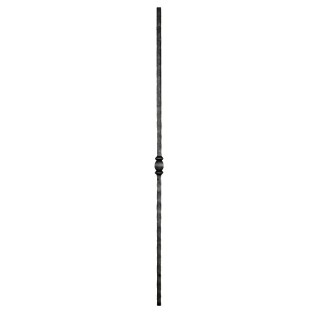 Balustre grenaillé martelé 4 faces haut. 1100mm 14x14mm motif 55