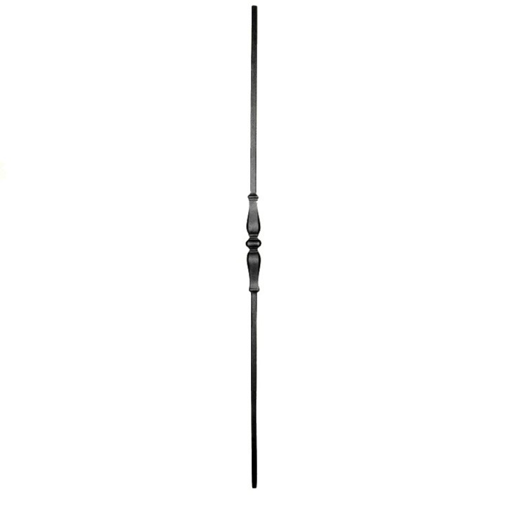 Balustre grenaillé 4 faces haut. 1100mm 13x13mm motif 200mm