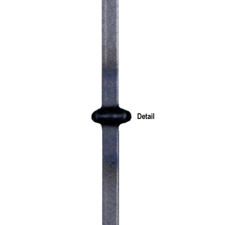 Balustre lisse acier forgé grenaillé hauteur 1000mm 14x14mm motif