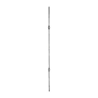 Balustre droit grenaillé à facettes haut. 1000mm ø12 -2 motifs 45mm