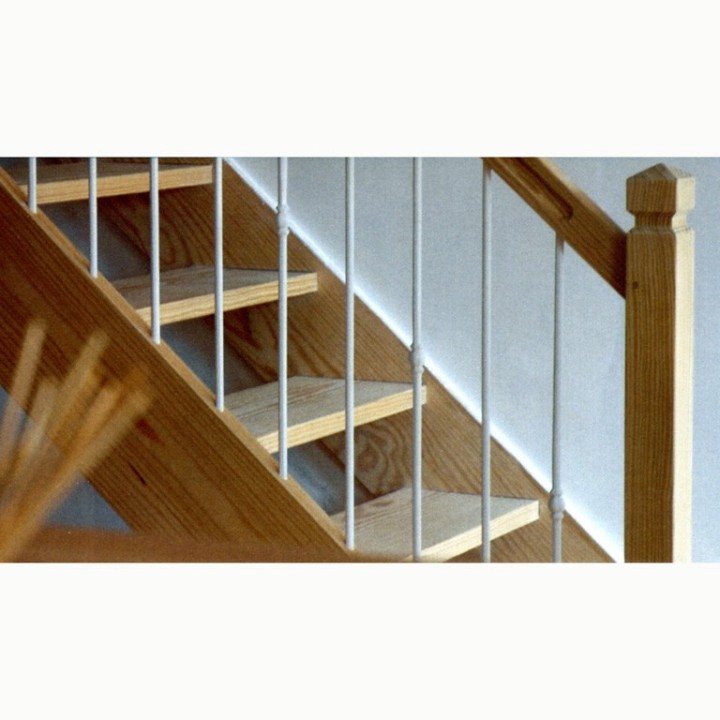 Balustre droit grenaillé à facettes haut. 1000mm ø12 -2 motifs 45mm