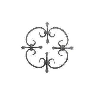 Panneau décoratif à 4 volutes assemblées hauteur 250x250mm 8x8