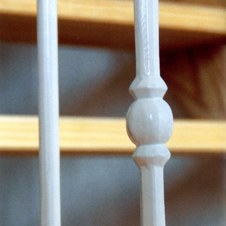 Balustre droit grenaillé à facettes hauteur 1000mm ø12 motif 45mm