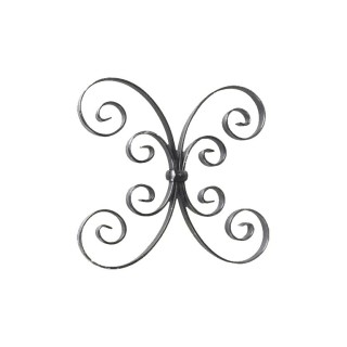 Panneau décoratif à 4 volutes assemblées hauteur 250x250mm 16x4