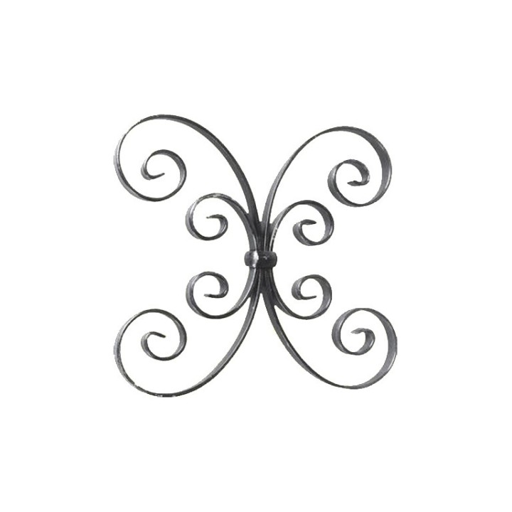 Panneau décoratif à 4 volutes assemblées hauteur 250x250mm 16x4
