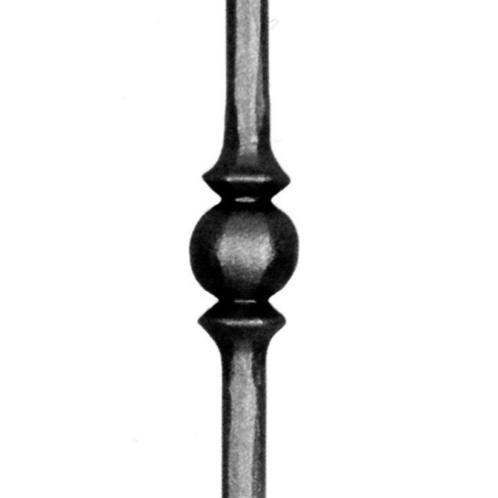 Balustres droits grenaillés facettes 500 à 1200mm ø14 1 motif 65mm