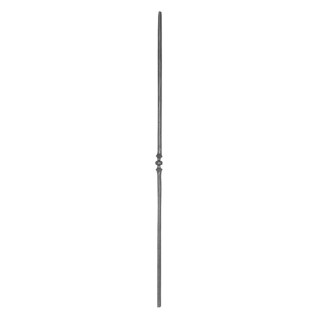 Balustre droit grenaillé facettes hauteur 1000mm ø12 motif 44mm