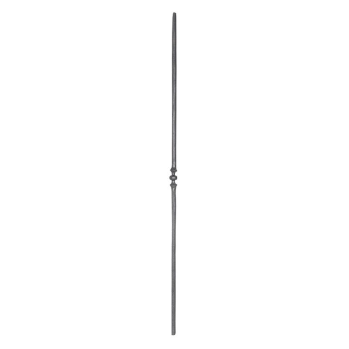 Balustre droit grenaillé facettes hauteur 1000mm ø12 motif 44mm