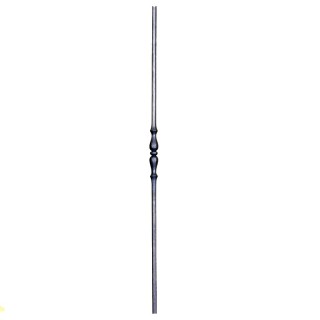 Balustre droit grenaillé facettes hauteur 1000mm ø12 motif 115mm