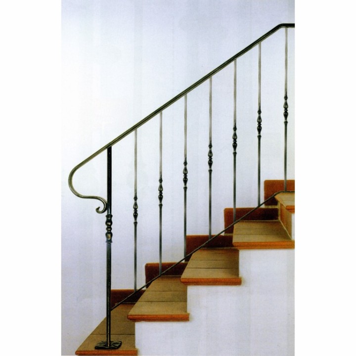 Balustre droit grenaillé facettes hauteur 1000mm ø12 motif 115mm