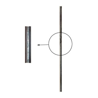 Balustre droit en acier grenaillé à facettes hauteur 1000mm ø14mm
