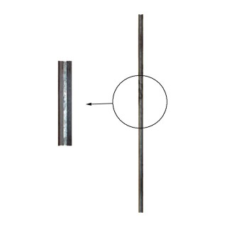 Balustre droit en acier grenaillé à facettes hauteur 1000mm ø12mm