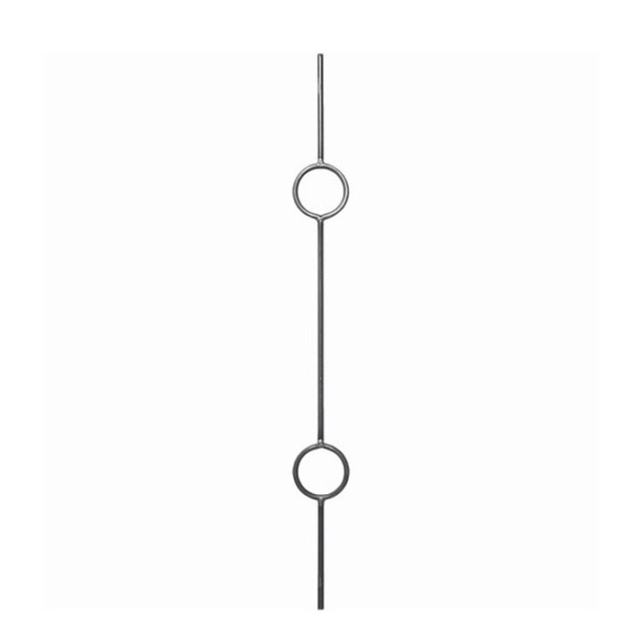 Balustre droit avec deux motifs cercles 950mm en rond ø12mm