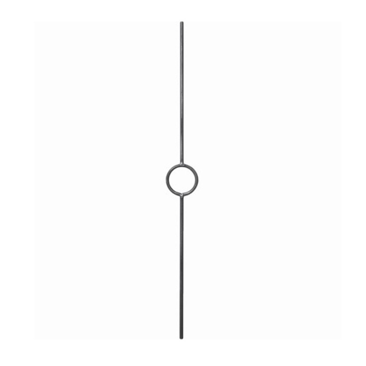 Balustre droit avec motif petit cercle central 950mm en rond ø12mm