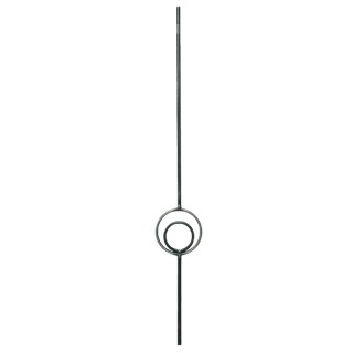 Balustre droit avec motif cercles excentré 950mm en rond ø12mm