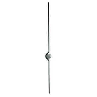 Balustre art déco motif plaque trouée hauteur 1400mm rond ø14mm