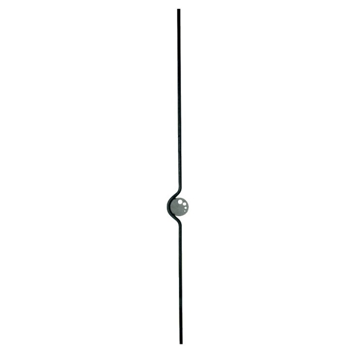 Balustre art déco motif plaque trouée hauteur 1400mm rond ø14mm