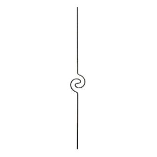 Balustre à enroulement simple spirale hauteur 1200mm rond Ø12mm