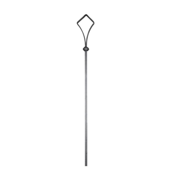 Balustre façon gothique hauteur 1400 carré 14x14mm motif 110x200