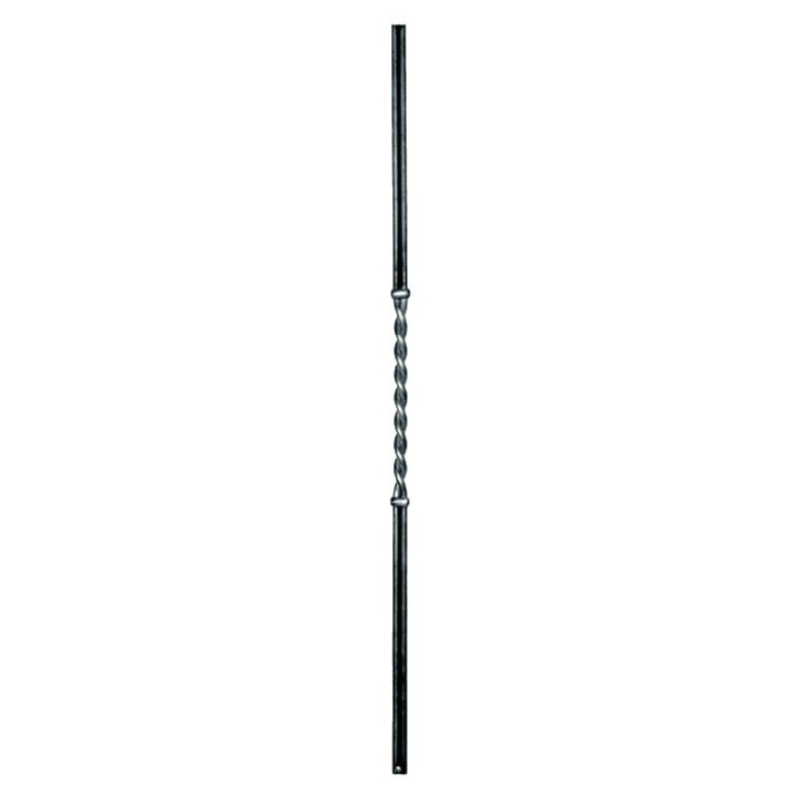 Balustre art déco lisse 1000mm 2xø10mm avec une torsade centrale