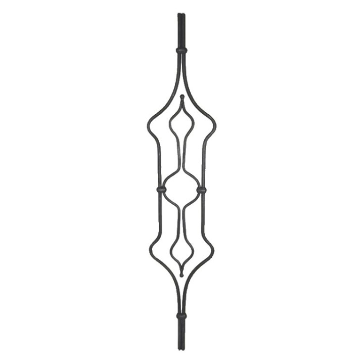Balustre art déco lisse 1000mm formant un panneau déco 800x200