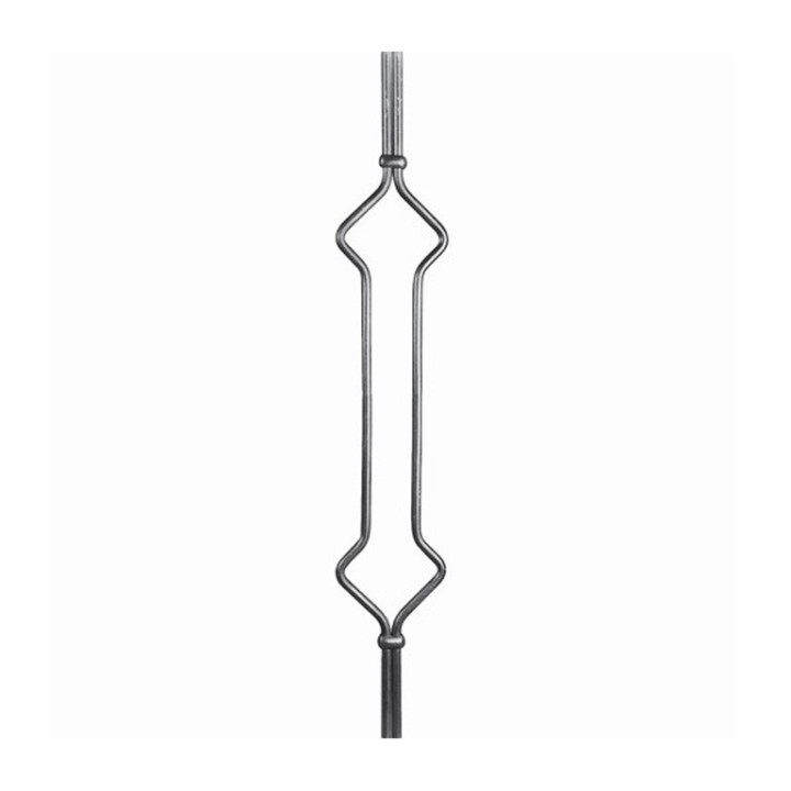 Balustre art déco lisse 950mm composé de deux ronds ø10mm