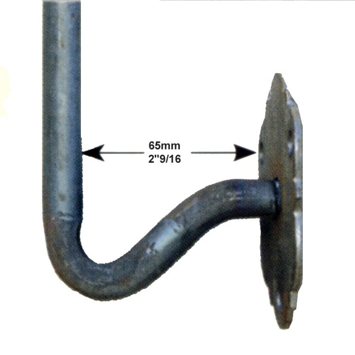 Balustres coudés ronds hauteur 1100mm pour escaliers à l'anglaise