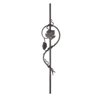 Balustre fer forgé ø16mm hauteur 1000mm feuilles vigne et raisin