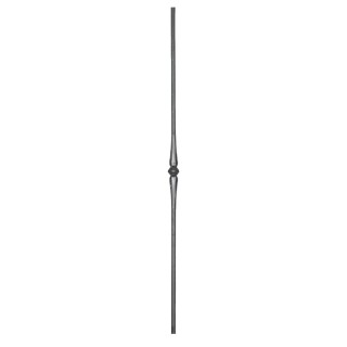 Balustre 1000mm en acier rond lisse Ø14mm, 1 motif avec bagues