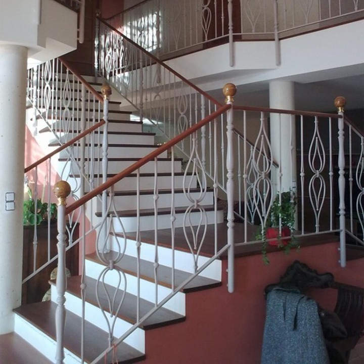 Balustre 1000mm en acier rond lisse Ø14mm, 2 motifs avec bagues