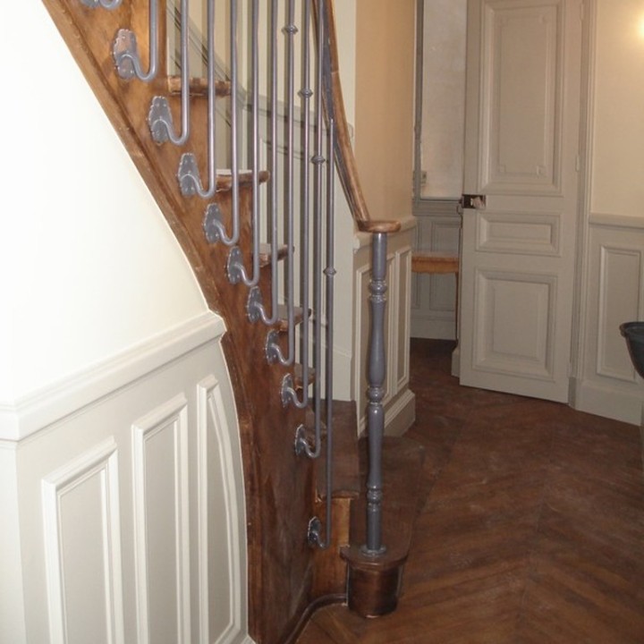 Poteau départ escalier on intermédiaire hauteur 1200mm ø40mm