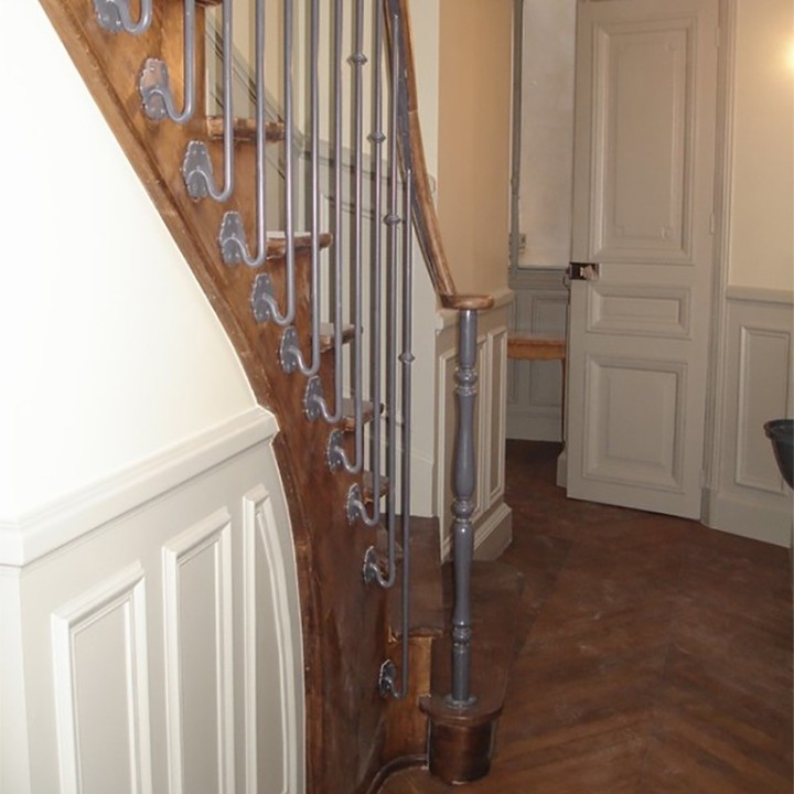 Poteau départ escalier on intermédiaire hauteur 1200mm ø40mm