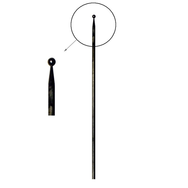 Barreau entourage piscine forgé et boule Ø12mm hauteur 1150mm
