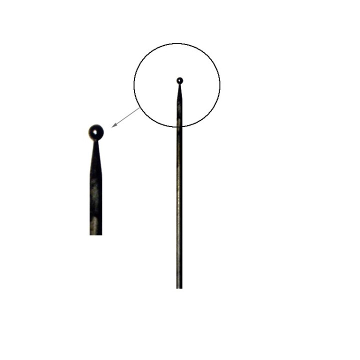 Barreaux pointes forgées et boule Ø16mm hauteur 650mm à 1200mm