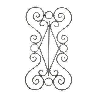 Panneaux déco fer forgé finitions boules grenaillé 950x535 ø12mm