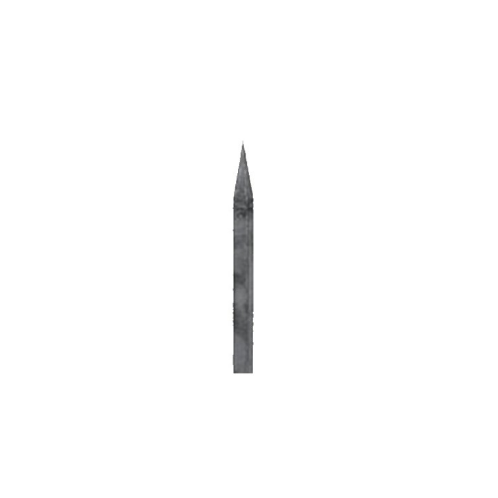 Barreaux lisses pointus acier forgé 14x14 à l'ancienne appointés 15°
