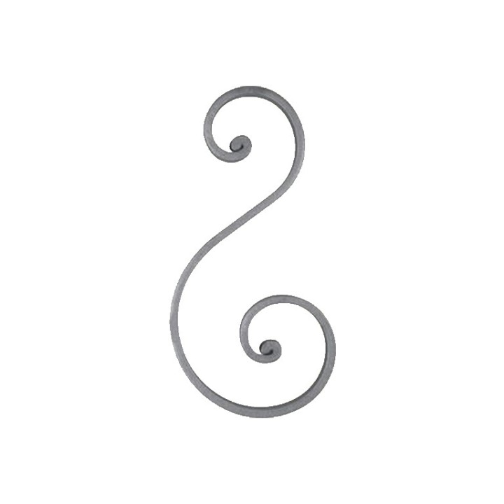 Volutes avec extrémités à noyaux en forme de S plat de 16x6mm