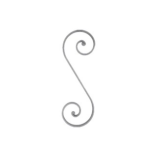 Volute avec extrémités à noyaux en forme de S plat de 16x6mm
