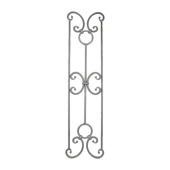 Panneaux déco fer forgé finitions boules grenaillé 950x250 ø12mm