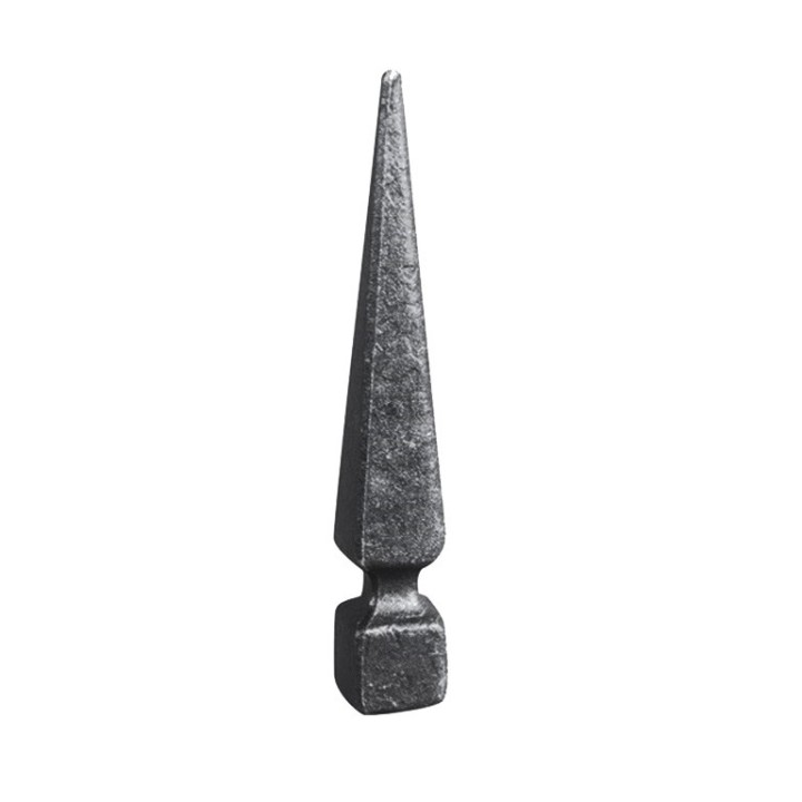 Pointe de lance effilée pointue 155 mm en acier à souder en bout