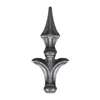 Pointe de lance en forme de croix 160mm collerette ø20mm acier