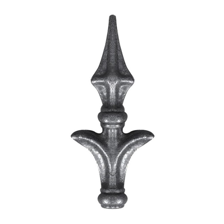Pointe de lance en forme de croix 160mm collerette ø20mm acier