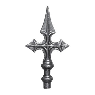 Pointe de lance croix de Saint Jacques 160mm à souder ø16mm acier
