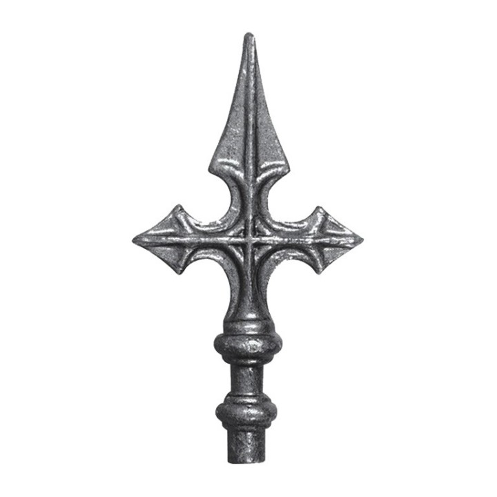 Pointe de lance croix de Saint Jacques 160mm à souder ø16mm acier