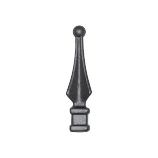 Pointe de lance à 4 ailes 110mm à 210mm embase collerette carrée