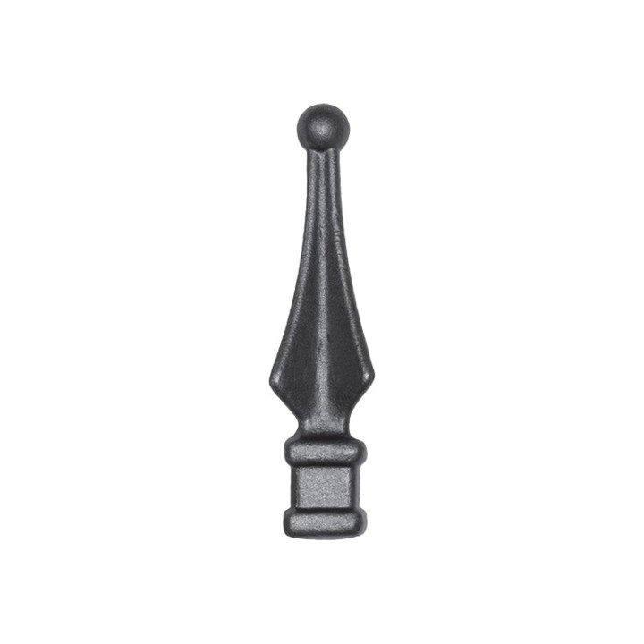 Pointe de lance à 4 ailes 110mm à 210mm embase collerette carrée