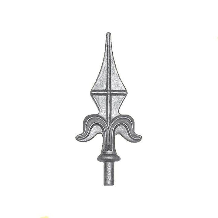 Pointes de lances fleur de lys aluminium 130mm ronds ø12ou16mm
