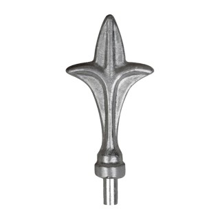 Pointe de lance fleur de lys aluminium 145mm avec embout ø16mm